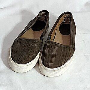 Frye brown leather Kira slip ons